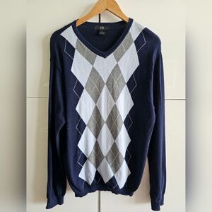 H&H MEN Cotton Argyle Sweater